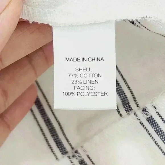 Anthropologie Drew Open front Striped fringe Women's Blazer M - Picture 7 of 8